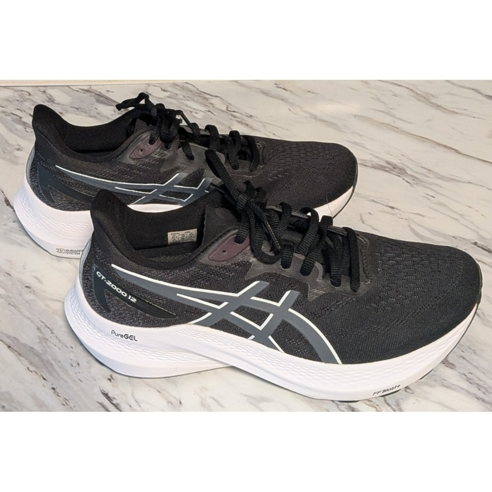 Asics GT-2000 12 Black and White Running Shoes Women's Size 8.5 Wide - Picture 6 of 12